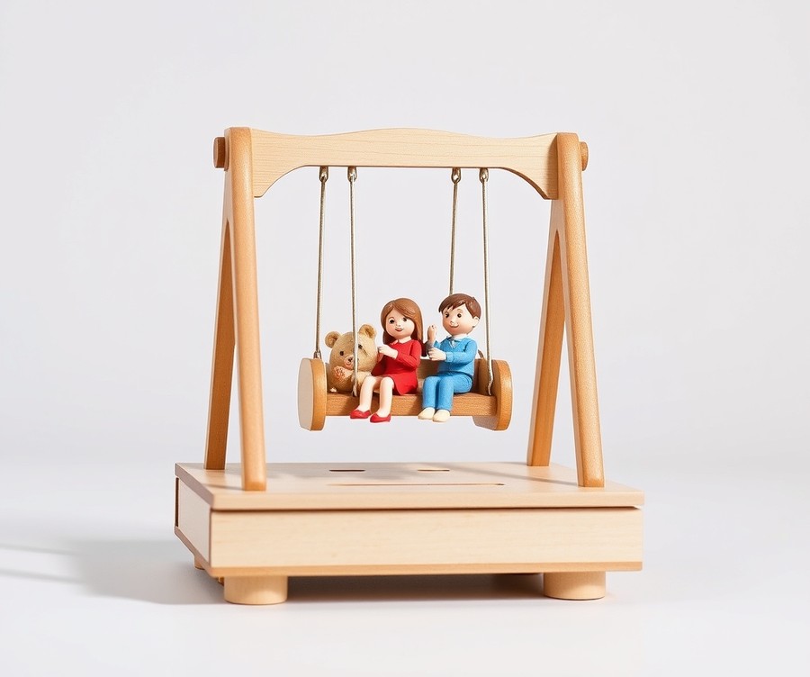 Rolife DIY Swing Ride Music Box 3D Wooden Puzzle product photo