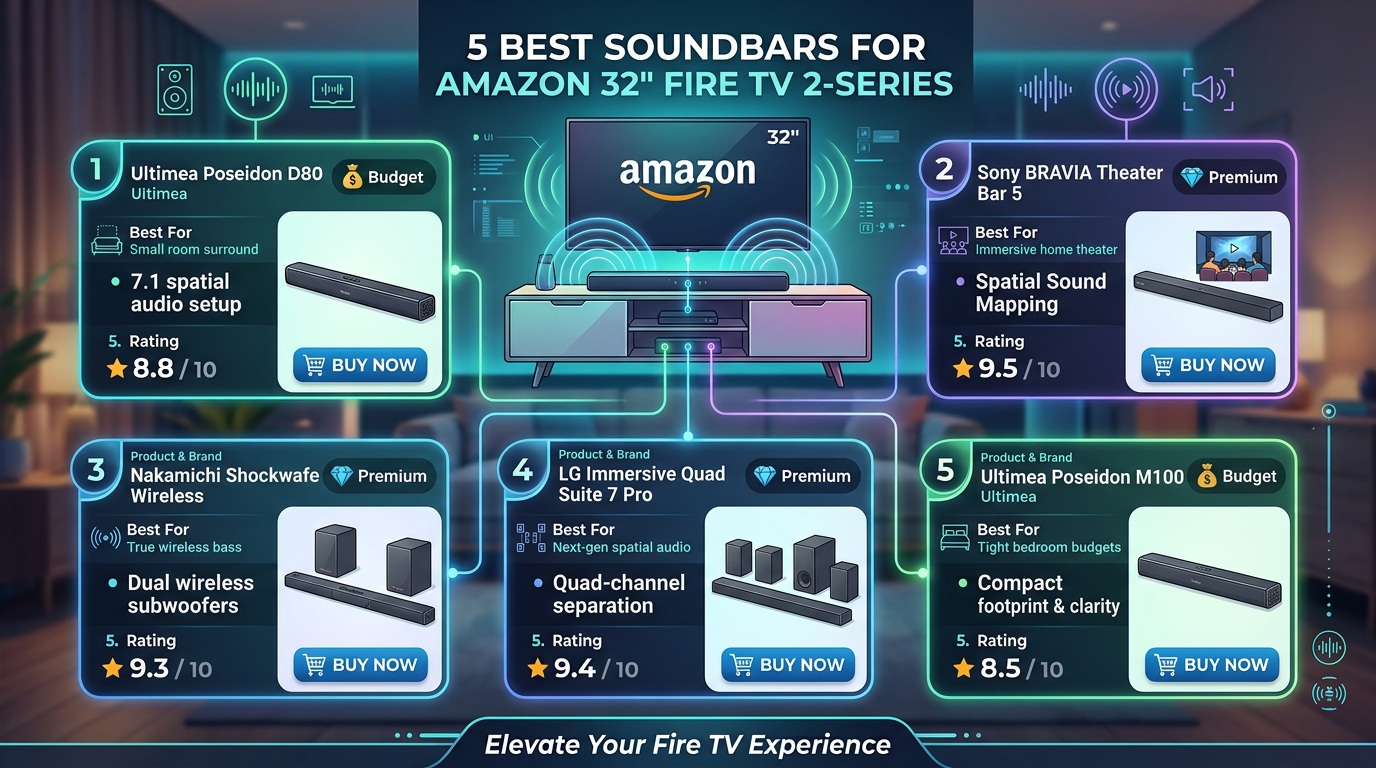 5 Best Soundbars For Amazon 32